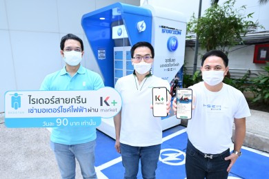 กสิกรไทย จับมือ เอช เซม มอเตอร์ จัดโปรเอาใจไรเดอร์ SKOOTAR เช่ารถ EV Bike 90 บาท/วัน ผ่าน K+market