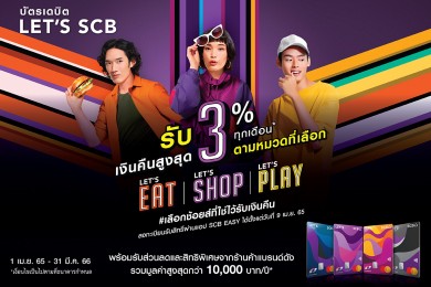 บัตรเดบิต SCB มาสเตอร์การ์ด อัดโปรแรงรับซัมเมอร์ ส่งแคมเปญ “LET’S Choose Your Cashback”