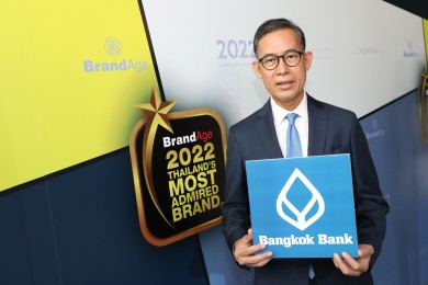 ธนาคารกรุงเทพ อันดับ 1 “ธนาคารที่น่าเชื่อถือที่สุด”จากผลสำรวจ 2022 Thailand’s Most Admired Brand
