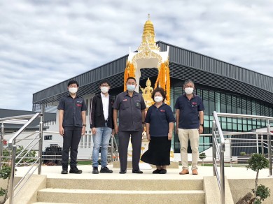 ผู้บริหารกลุ่ม KTIS ร่วมพิธีตั้งศาลพระพรหมโครงการผลิตภาชนะเยื่อชานอ้อย