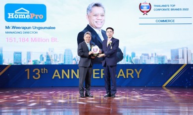 โฮมโปร คว้ารางวัล “Thailand’s Top Corporate Brands 2022”