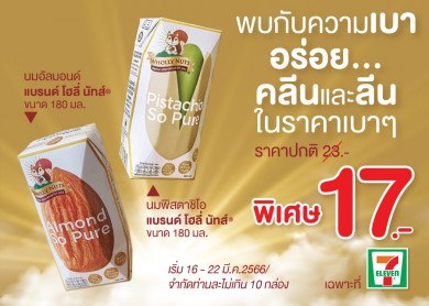 โฮลี่ นัทส์ ลดราคาพิเศษที่เซเว่น อีเลฟเว่น