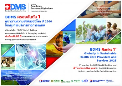 BDMS ขึ้นที่ 1 ผู้นำระดับโลก กลุ่มการบริการทางการแพทย์ ปี 2023