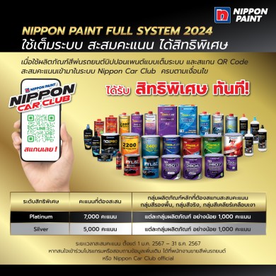 แคมเปญใหญ่เอาใจสายสะสมพ้อยท์ “Nippon Paint Full System2024”