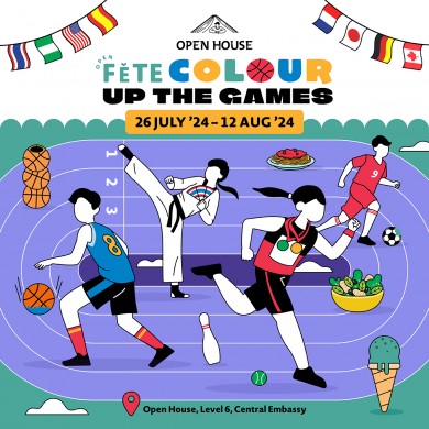 เปิดโลกสีสันความสนุกแห่งเกมกีฬา “OPEN FETE: COLOUR UP THE GAMES” ที่ OPEN HOUSE ชั้น 6 เซ็นทรัล เอ็มบาสซี