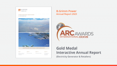 บี.กริม เพาเวอร์ คว้ารางวัล ARC Awards 2024 ระดับ Gold