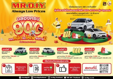 มิสเตอร์. ดี.ไอ.วาย. ฉลอง 900 สาขาในประเทศไทย “แจกหนัก จัดใหญ่ ส่งท้ายปี”