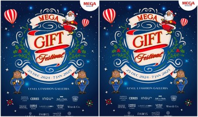 ‘เมกาบางนา’ ชวนช้อปของขวัญต้อนรับเทศกาลแห่งความสุข ในงาน MEGA GIFT FESTIVAL ระหว่างวันที่ 25 ธ.ค.2567–7 ม.ค. 2568