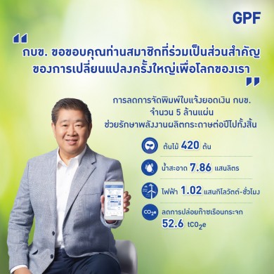 กบข. ยกเลิกใช้กระดาษผลิตใบแจ้งยอดเงินเปิดดาวน์โหลด e-Statement ให้สมาชิกทั่วประเทศแทน