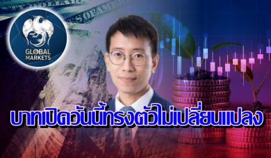 ค่าเงินบาทเปิดเช้านี้ ที่ระดับ 33.73 บาทต่อดอลลาร์ “ทรงตัวไม่เปลี่ยนแปลง”