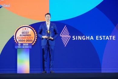 ‘สิงห์ เอสเตท’ คว้ารางวัล Thailand’s Most Admired Company ในกลุ่มธุรกิจอสังหาริมทรัพย์ 3 ปีซ้อน