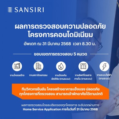 แสนสิริ สรุปรายชื่อโครงการคอนโดมิเนียมที่เข้าไปตรวจสอบ