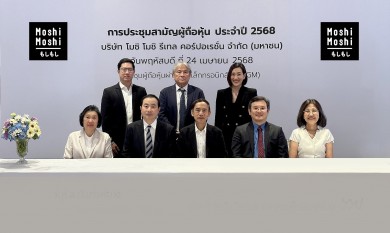 “MOSHI” จัดประชุม E-AGM ประจำปี 2568 อนุมัติจ่ายปันผลในอัตรา 0.80 บาทต่อหุ้น