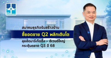 ส.ธุรกิจรับสร้างบ้าน ชี้ยอดขาย Q2 พลิกเติบโตลุยอัดมาร์เก็ตติ้ง–อีเวนต์ใหญ่ กระตุ้นตลาด Q3 