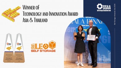 LEO ปลื้ม! “LEO Self Storage” คว้ารางวัลชนะเลิศ Technology & Innovation ถึง 2 รางวัล จากเวที Self Storage Expo Asia 2025