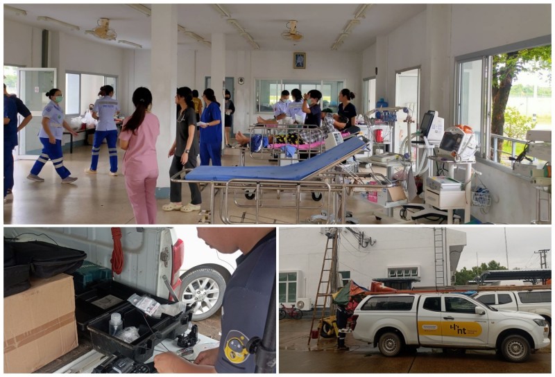 NT ร่วมกับ กสทช. ติดตั้งจุดให้บริการอินเทอร์เน็ตโรงพยาบาลสนาม จังหวัดน่าน