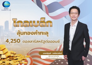 “โกลเบล็ก” ลุ้นทองทะลุ 4,250 ดอลลาร์/ออนซ์