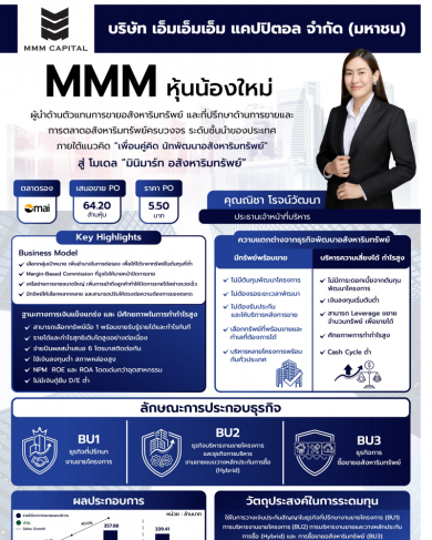 MMM ตอกย้ำ บริษัทนายหน้าอสังหาฯ มือ 1 รายแรก ในตลท.