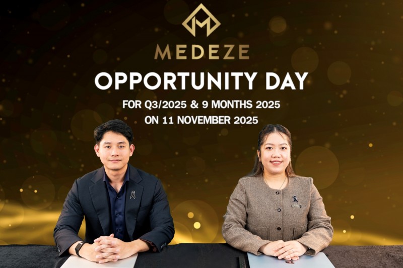“MEDEZE” โชว์ไตรมาส 3 กำไรสุทธิ 160 ล้านบาท เดินหน้าสู่ “Thailand’s First ATMPs”
