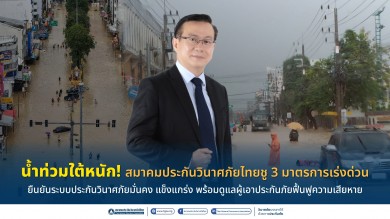 สมาคมประกันวินาศภัยไทยชู 3 มาตรการเร่งด่วนเดินหน้าจ่ายสินไหมช่วยน้ำท่วมใต้