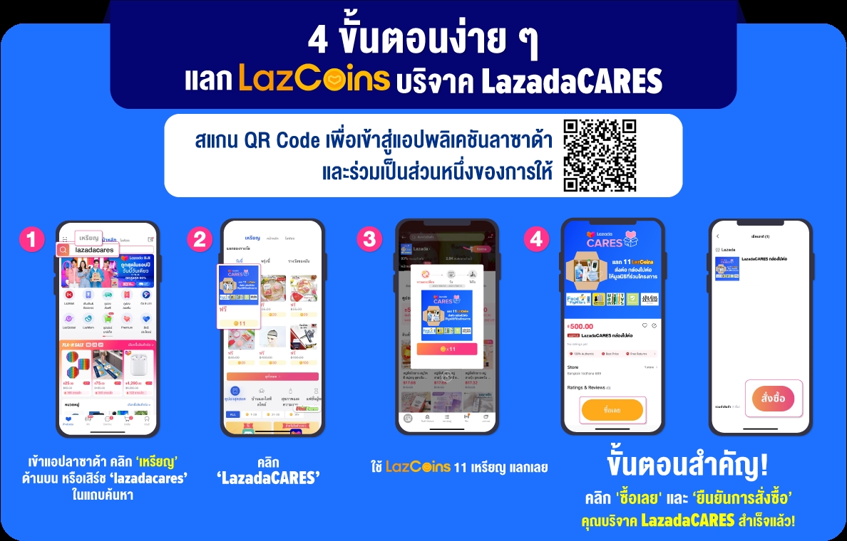 ลาซาด้าชวนช้อปแคมเปญ 11.11 พร้อมต่อยอดการช้อป สู่การแบ่งปันผ่านโครงการ “LazadaCARES ไปต่อ อย่าท้อนะ”
