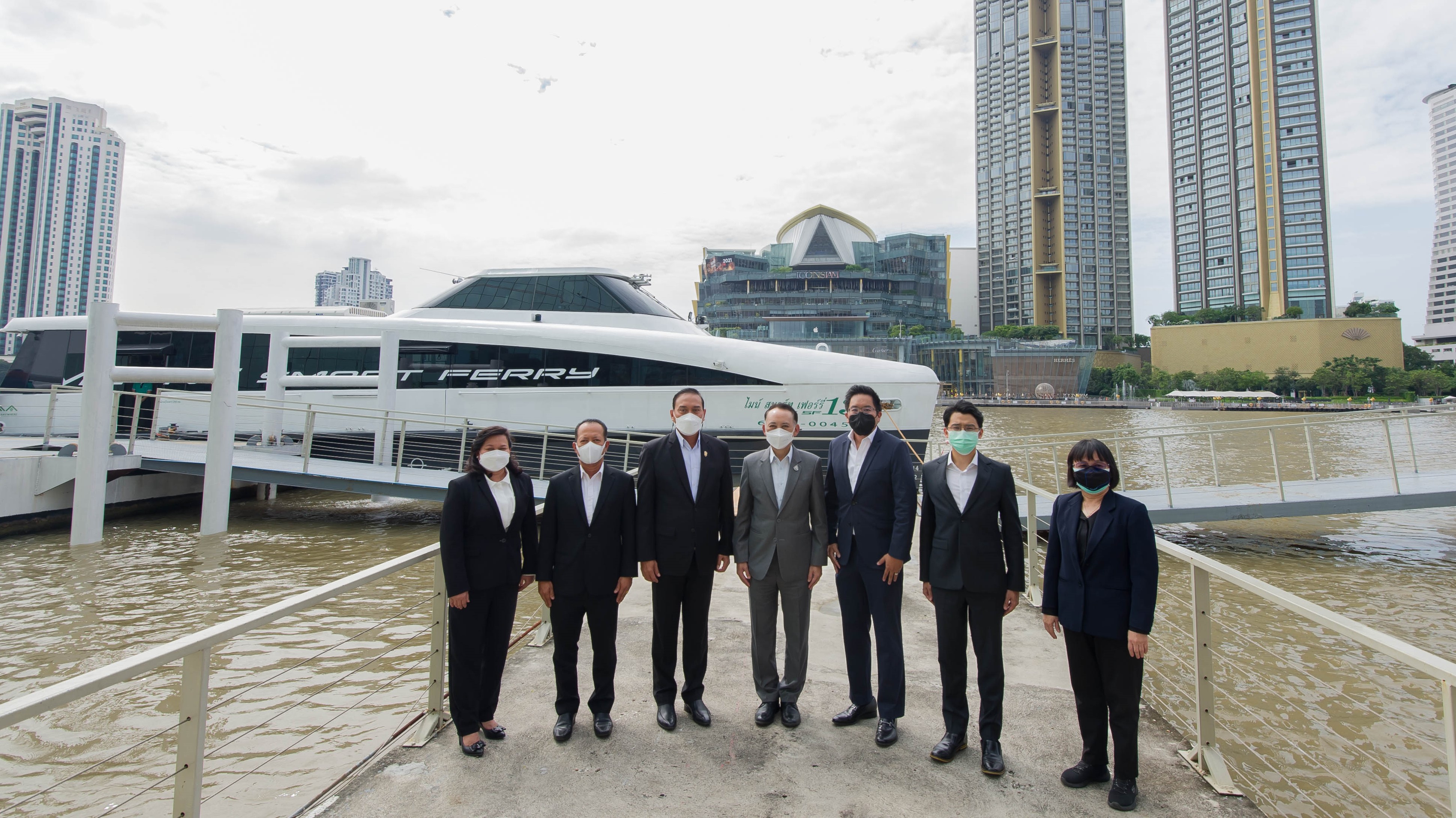 กลุ่ม EA ต้อนรับคณะพพ. และสื่อมวลชนเยี่ยมชมเรือไฟฟ้า MINE Smart Ferry