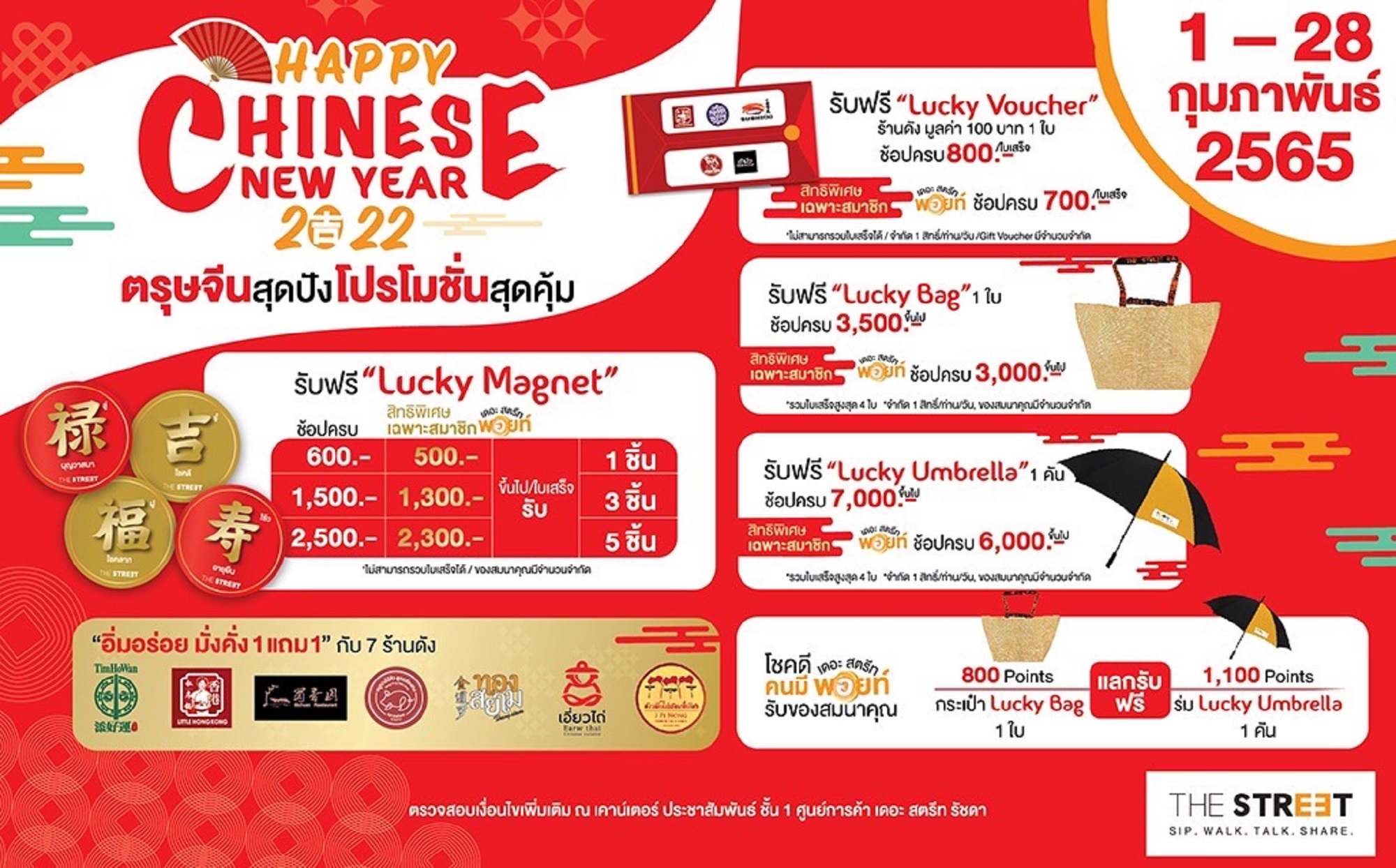 “เดอะ สตรีท รัชดา” จัดแคมเปญ Lucky Chinese New Year 2022