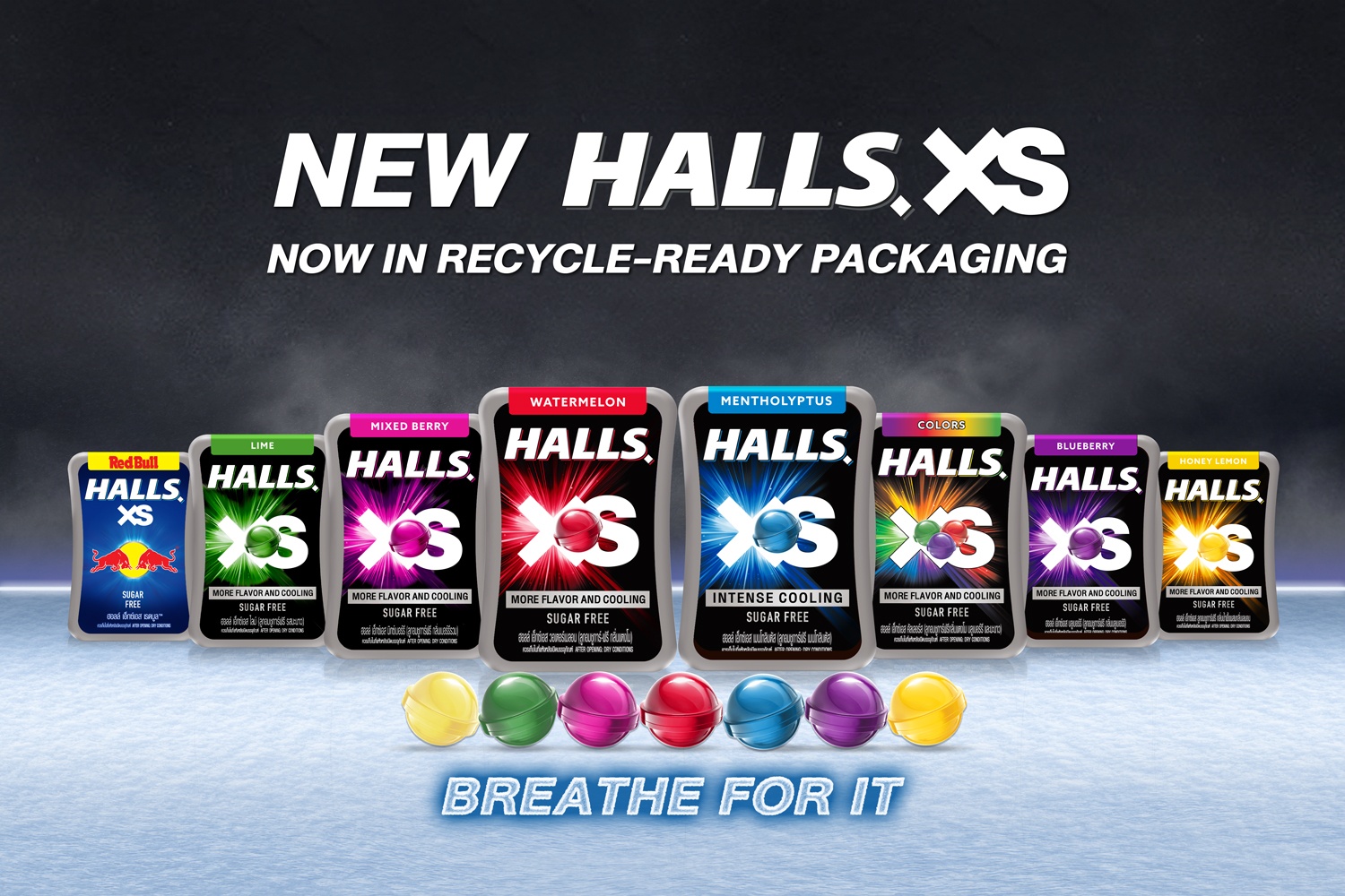 HALLS XS นำเสนอสูตรใหม่ล่าสุด รสชาติเข้มข้น สัมผัสเย็นกว่าเดิม