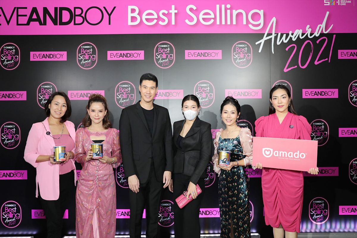 Amado Colligi Collagen รับรางวัลยอดขายอันดับ 1 “EVEANDBOY BEST SELLING AWARDS 2021”
