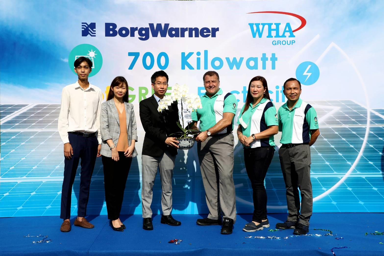 WHAUP–BorgWarner ผนึกกำลังลดโลกร้อน เปิดโครงการพลังงานสะอาด โซล่าร์ รูฟท็อป ขนาด 700 kWp