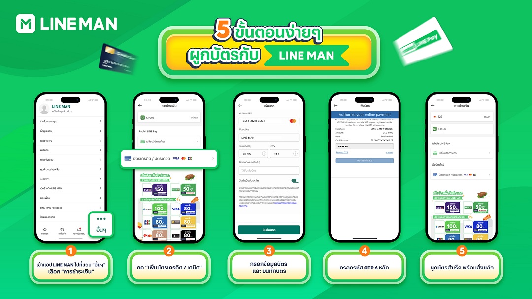 LINE MAN ตัดบัตรได้แล้วทุกร้านทั่วไทย! เพิ่มความสะดวกลูกค้าและร้านค้า