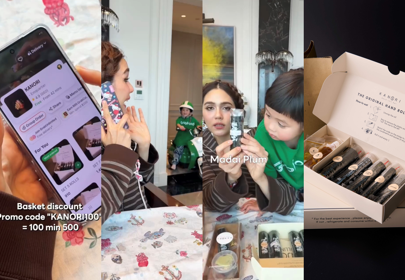 เมื่อแฟนตัวจริงมาเอง! แม่ชม-น้องเกล ชวนชิม KANORI ฉลอง 1 ปีบน Grab Delivery พร้อมโปรสุดคุ้ม ตอกย้ำภาพแฮนด์โรลเบอร์ 1 ของไทย