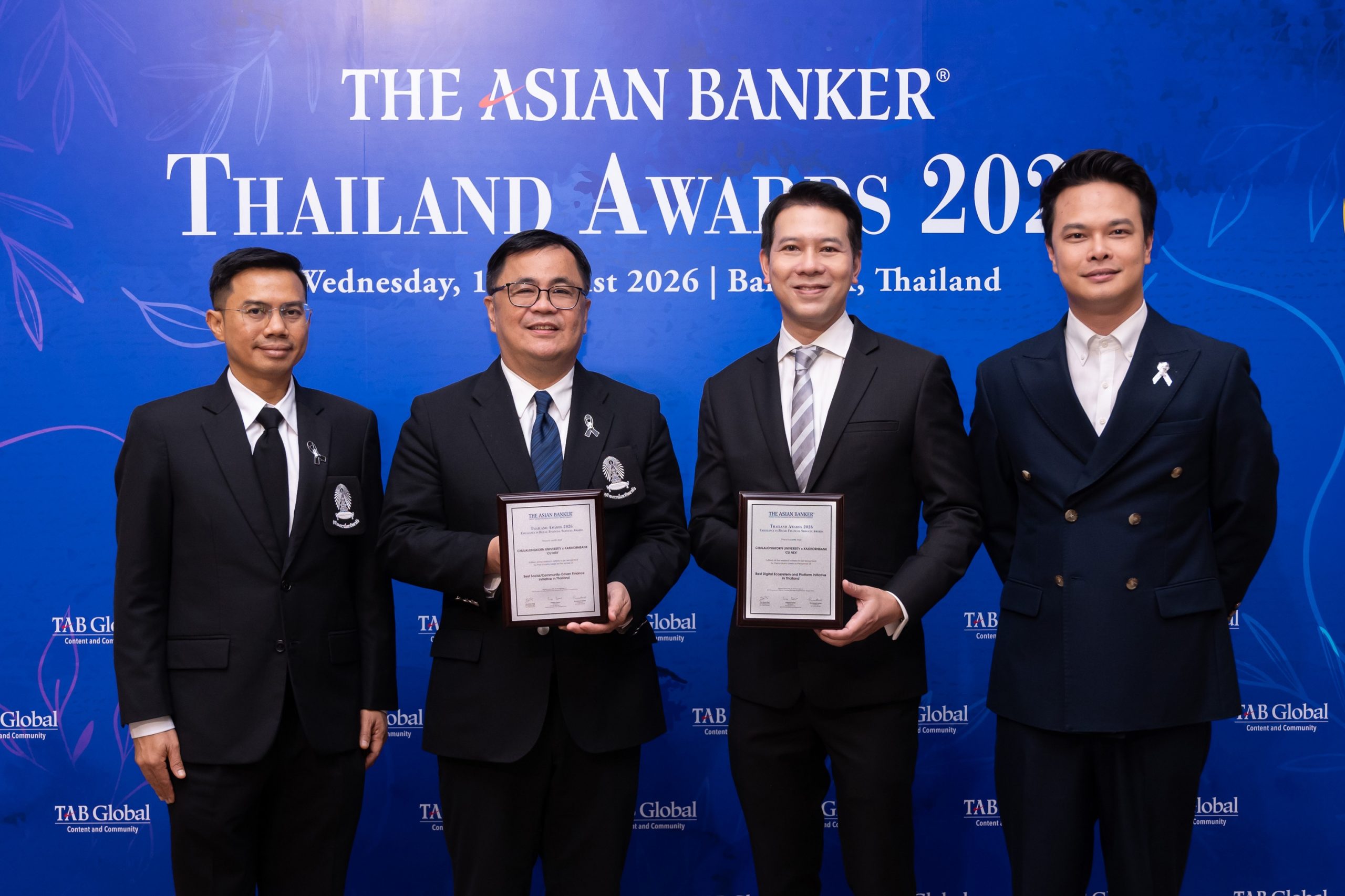 CU NEX ของกสิกรไทยและจุฬาฯ คว้า 2 รางวัล จาก The Asian Banker Thailand Awards 2026