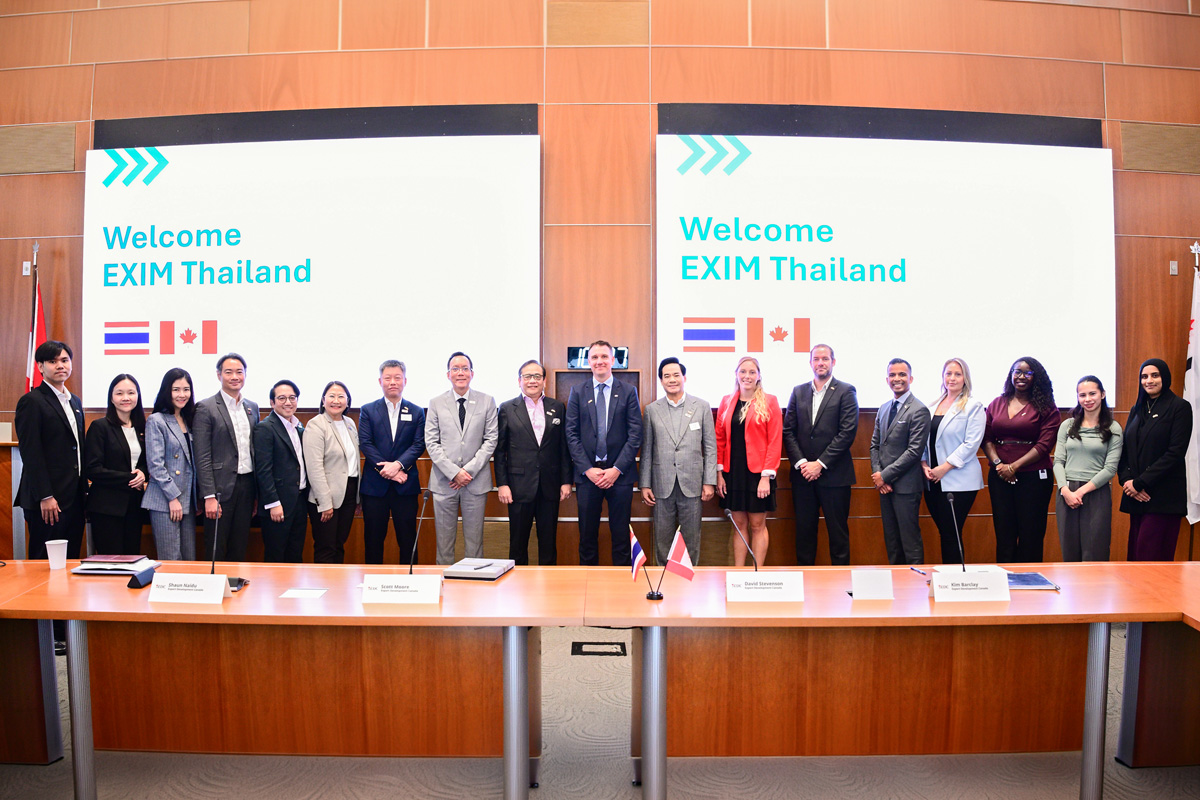 EXIM BANK เชื่อมความร่วมมือ EDC แคนาดา หนุนผู้ประกอบการไทยขยายตลาดโลก